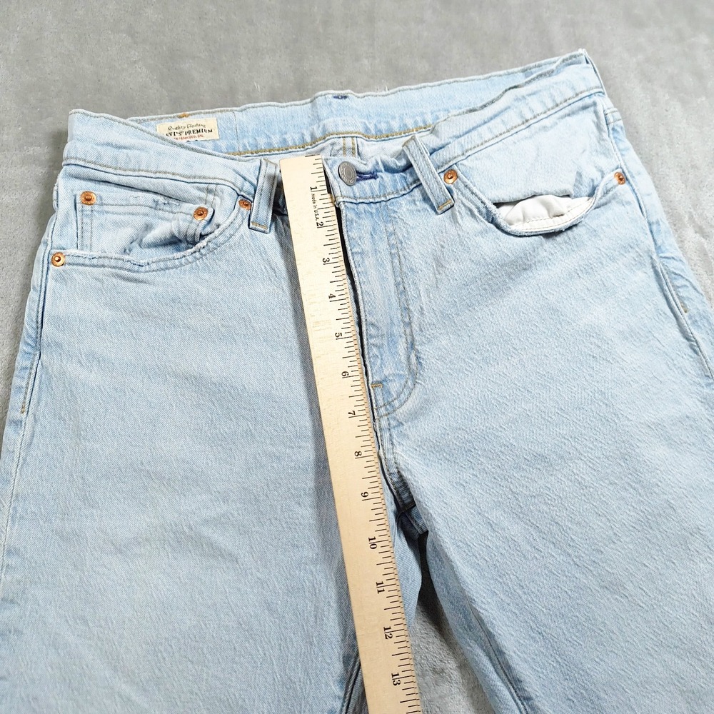 Levis 511 Premium Jeans Mens 30x30.5 Light Wash Slim Denim Cotton Distressed - Picture 13 of 16